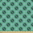 thumbnail image 2 of Abstract Fabric by the Yard, Graphical Demonstration of Diagonal Round Spiked Formations in Nature Tones, Decorative Upholstery Fabric for Chairs & Home Accents, Seafoam Dark Teal by Ambesonne, 2 of 5