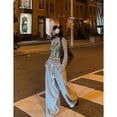thumbnail image 4 of Casual Wide Leg Pants for Women Baggy Barrel Sweatpants Elastic Waist Lantern Trouser Pants, 4 of 7