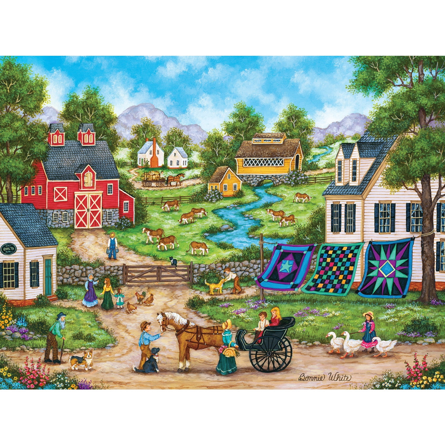 MasterPieces 500 Piece Jigsaw Puzzle for Adults - Roadside Gossip - 15"x21"