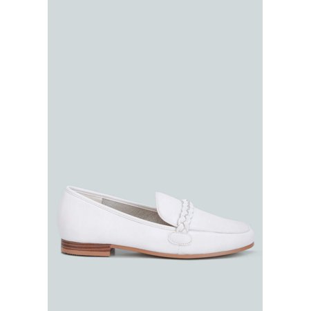 Kita Braided Strap Detail Loafers In Nude