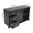 thumbnail image 2 of 3 Drawers 2 Compartments Mobile File Cabinet Locking File Cabinet MDF 1 Cabinet, 2 of 21