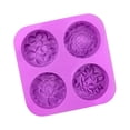 thumbnail image 1 of MYG 3D Embossed Flower Silicone Soap Round Soap Making Home Decoration, 1 of 9