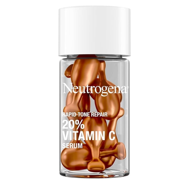 Sérum facial Neutrogena Rapid Tone Repair con vitamina C, 20%, 7 ml, 7 unidades