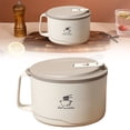 thumbnail image 2 of Stainless Noodle Box 1100Ml Cooker Bowl with Lid and Handle Filterable Design Grade Stainless Cover Lightweight Portable | Instant Noodle Soup Container Dinnerware Set,Tableware,Cutlery Set,Ceramic P, 2 of 9
