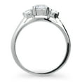 thumbnail image 4 of BERRICLE Sterling Silver 3-Stone Wedding Engagement Rings 0.8 Carat Round Cut Cubic Zirconia CZ Anniversary Promise Ring for Women, Rhodium Plated Size 6.5, 4 of 8