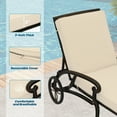 thumbnail image 6 of Mondawe Cast Aluminum Recliner Chair with Beige Cushion, 6 of 7