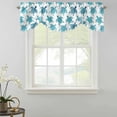 thumbnail image 2 of Tie Up Valances for Windows, Coastal Sea Turtle Adjustable Valance Curtains Window Treatment for Living Room, Nautical Turquoise Ocean Creatures Rod Pocket Kitchen Curtains & Drapes 60x18 Inch, 2 of 9