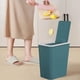 thumbnail image 3 of Almacenamiento y organización de oficina, bote de basura para baño con tapa, bote de basura con tapa a presión, cesto de basura de plástico con tapa emergente para inodoro, oficina, dormitorio, sala d, 3 of 7
