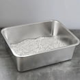 thumbnail image 1 of HLONK Bac à Litière pour Chat en Acier Inoxydable, Toilette pour Chat Ouverte Intégrée, Résistante aux Chutes, Rehaussée et Étanche, 1 of 7