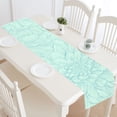 thumbnail image 4 of MKHERT Blue Dahlia Flower Turquoise Table Runner for Kitchen Wedding Party Home Decor 16x72 inch, 4 of 4