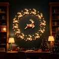 thumbnail image 5 of Lighted Wooden Christmas Reindeer Wall Decor Sign With LED Lights Hanging Ornament Fireplace Mantel Holiday Decoration, 5 of 7