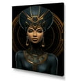 thumbnail image 2 of Designart "Portrait of Queen Nefertiti of Egypt Woman" Fashion Canvas Wall Art - Glam Gold Woman Egyptian Hallway Wall Art Decor, 2 of 6