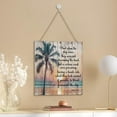 thumbnail image 4 of Zomyto 12x12 In Square Hanging Wood Sign Palm Sunset Bible Wooden Sign, 4 of 8
