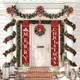 thumbnail image 4 of Outdoor Christmas Decorations for Home - Modern Farmhouse Decor - Red Buffalo Check Plaid Porch Signs - Rustic Xmas Banners for Indoor Outside Front Door Living Room Kitchen Wall Party, 4 of 5