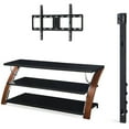 Whalen Payton 3in1 Flat Panel TV Stand for TVs up to 65", Brown Cherry