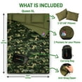 thumbnail image 3 of SereneLife SLSBCA - Double Sleeping Bag with Two Pillows- Lightweight & Waterproof Sleeping Bag for Adults or Teens, For Camping, Backpacking or Hiking, Includes Carrying Bag (Camouflage), 3 of 8