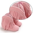 thumbnail image 3 of Zapatos de cuna Zapatos de bebé para niña Cremallera lateral infantil Suela de algodón Sólido, 3 of 5