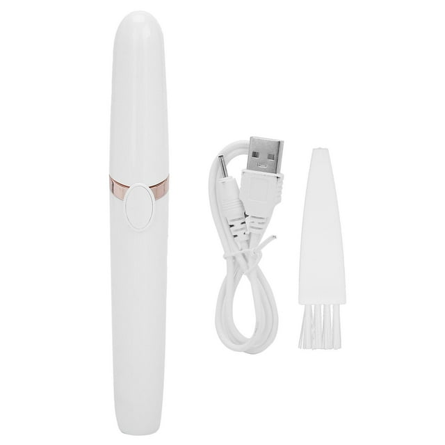 Painless USB Eyebrow Trimmer for Women, Electric Eyebrow Trimmer Shaver for Eyebrow Hair Removal, White
