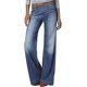 thumbnail image 1 of Pantalones vaqueros elásticos de cintura media para mujer con corte de bota y bolsillos lavados sin cinturónB-mid 蓝色水洗口袋X-Large, 1 of 5