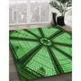 thumbnail image 3 of Ahgly Company Machine Washable Indoor Rectangle Transitional Deep Emerald Green Area Rugs, 5' x 8', 3 of 7