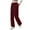 Wine, variant on successthop Womens Fleece Lined Leggings Oversized Wide Leg Pants with Pockets High Waist Solid Winter Fall Trousers Red