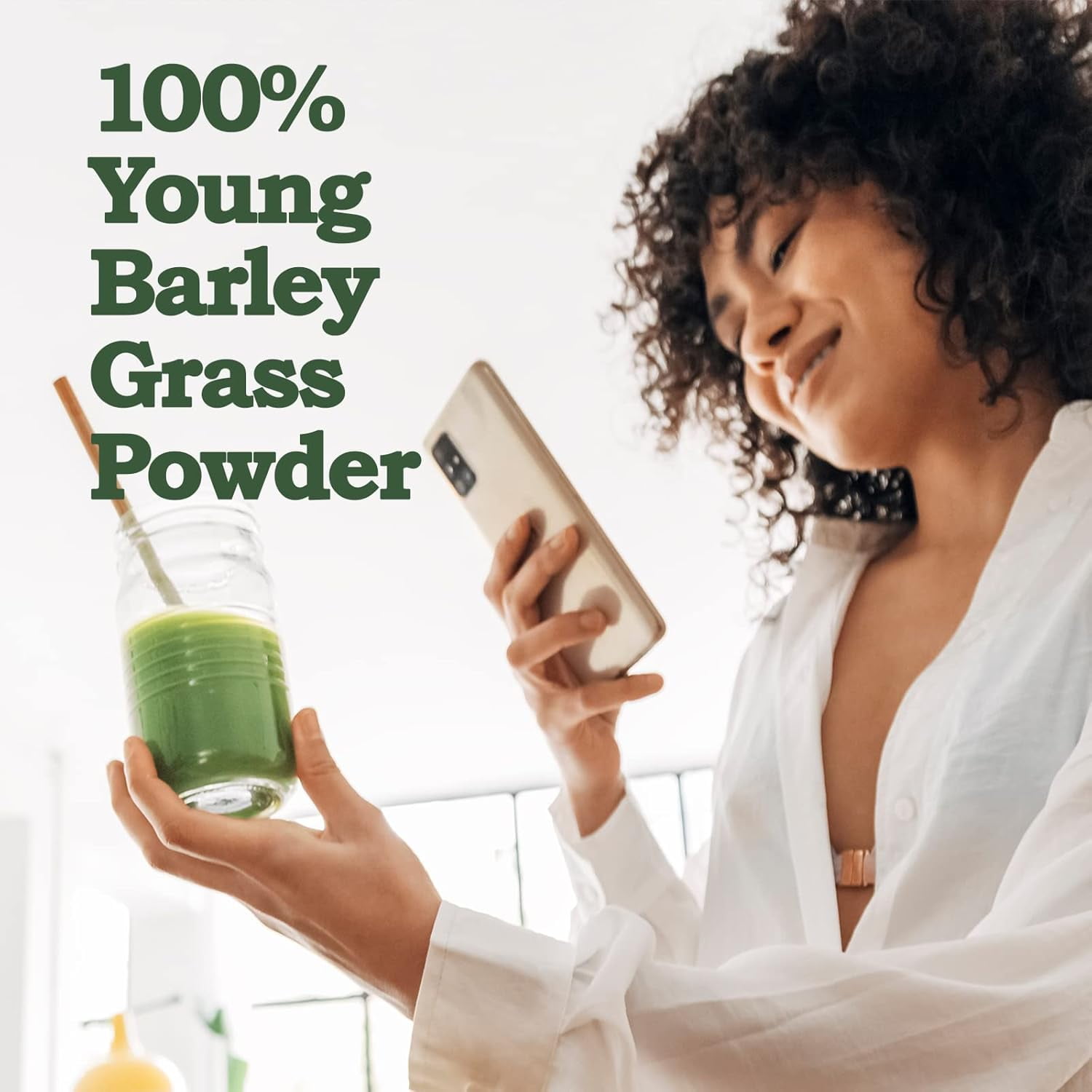 nihon-yakken The Golden Aojiru - Young Barley Green Grass Juice Powder, 100% Japanese Grown, 0.1 oz. (3g) Individual Packet × 100pcs