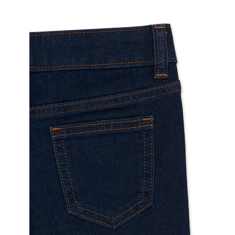 【WONDER WONDER】Washing Straight Pocket String Denim PT Wonder Nation Girls Kid Tough Skinny Jeans, Sizes 5 -18