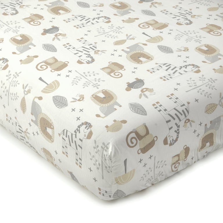 Levtex Baby Kenya Baby Bed Set Grey and Taupe Jungle Animal
