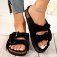 thumbnail image 5 of Women Sandals Lightweight Comfortable Breathable Adjustable Buckle Cork Footbed Slides Slip-On Strappy Design, 5 of 9
