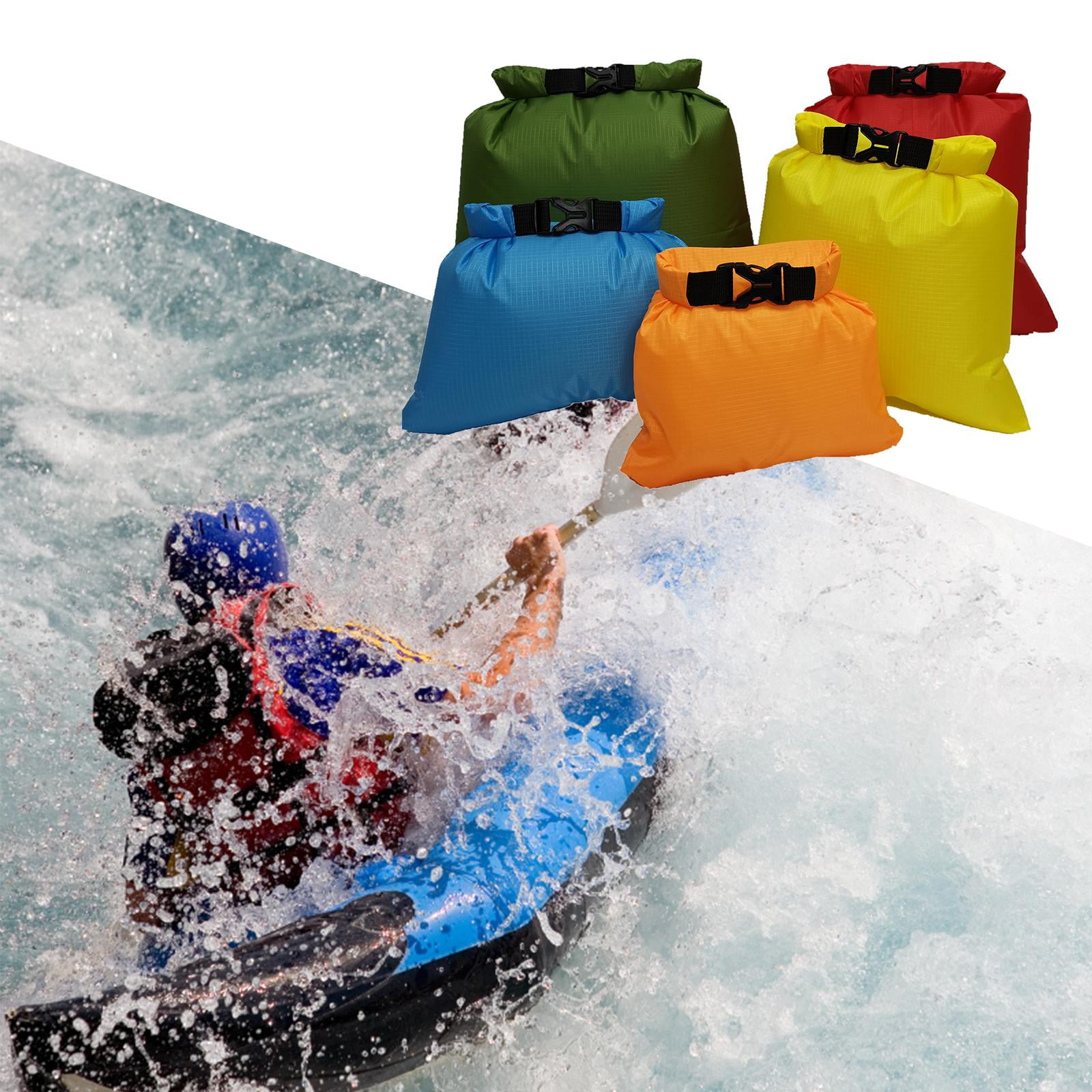 harayaa 5 Pieces Dry Bag Marine 1.5L 2.5L 3.5L 4.5L 6L Portable Multifunctional Multiple Style C