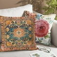thumbnail image 3 of 2PCS Cute Tribal Tapestry Hues Hidden Zipper Home Sofa Decorative Throw Pillow Cover Cushion Case Square 18X18 Inch Boho Design Printed Pillowcase, 3 of 6