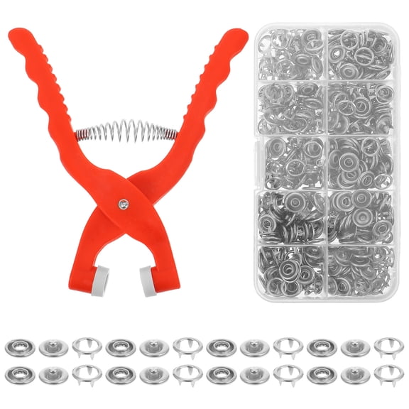 Soimiss 1Set Snap Button Sewing Kit with Metal Studs for Craft Repairs
