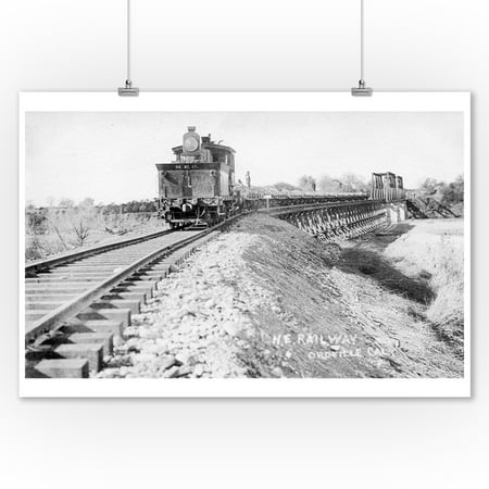 Oroville, California - Northern Electric Railway Train View (9x12 Art Print, Wall Decor Travel (Best Views In Northern California)