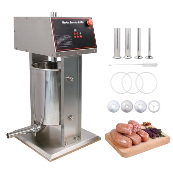 Hakka Vertical Electric Sausage Stuffer, 20L/44 lb, Adjustable Speed, Stainless Steel