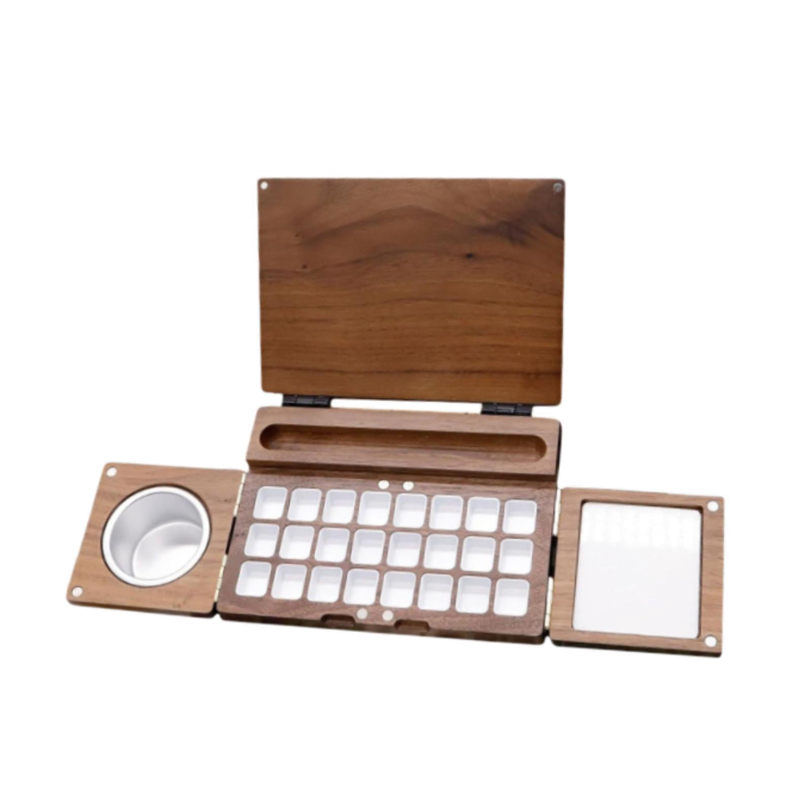 BLESIYA Watercolor Paint Supplies Handmade Portable Travel Empty Palette Box
