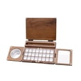 thumbnail image 2 of yotijay Watercolor Paint Box Accessories Craft with Mixing Area Travel Painters Handmade, 2 of 8