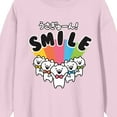 thumbnail image 2 of Usagyuun Smile Crew Neck Long Sleeve Cradle Pink Adult Sweatshirt-Large, 2 of 2