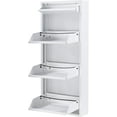 thumbnail image 1 of Flip Drawer Shoe Cabinet, Storage Organizer, Freestanding Shoe Rack, Wall Mounted No-Assembly (Cream, 3 + Drawer), 1 of 1