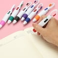 thumbnail image 5 of 4 Colors Retractable Ballpoint Pens, 6Pcs 1.0mm Ballpoint Pen with Clip, Black, 5 of 6