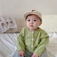thumbnail image 4 of Newborn Baby Girl Knit Cardigan Sweater White Eyelet Button down Long Sleeve Lightweight Warm Top Solid Winter Coat Outwear, 4 of 4