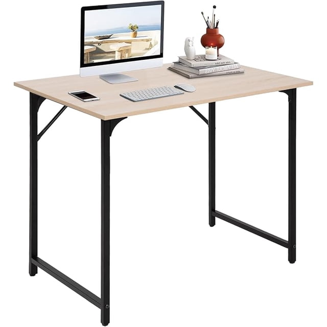 Computer Desk,Home Office Desk Writing Study Table Modern Simple Style PC Desk with Metal Frame for Home Office