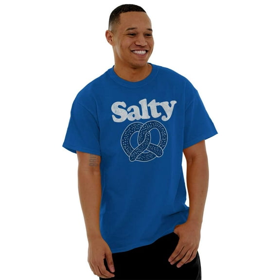 Salty Gourmet Pretzel Hungry Attitude Men's Graphic T Shirt Tees Brisco Brands X