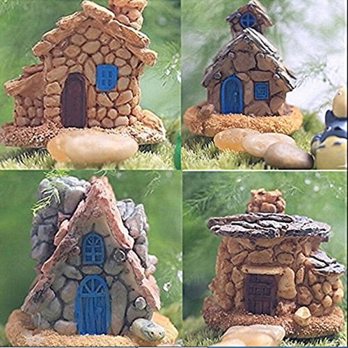 4 pcs Angel Girls Resin Crafts Fairy Garden Miniatures Dollhouse Ornament Toy LS 