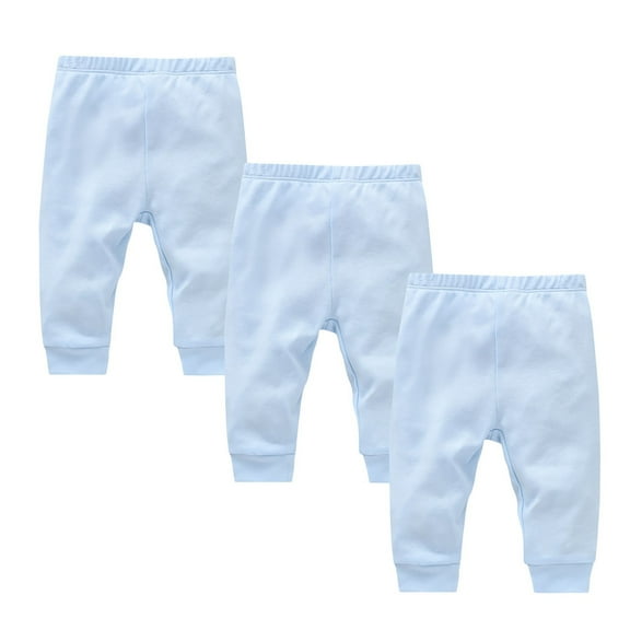 KAUOD Pull On Cotton Jogger Pants for Toddler Baby, Infant Girls Boys Stretch Solid Plain Pants, Athletic Sweatpants