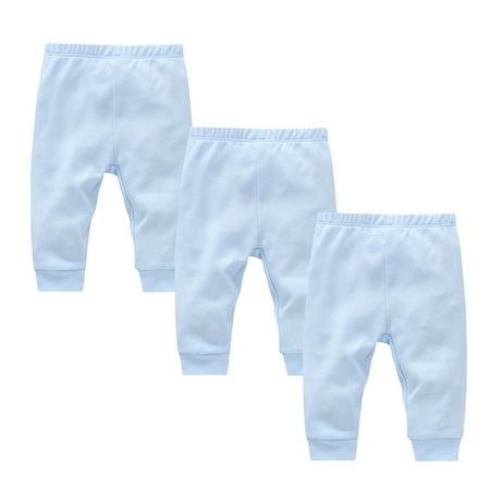 Ruyang Toddler Baby Pull On Cotton Jogger Pants Plain Stretch Pants Baby Girls Boys Athletic Sweatpants Solid Bottoms