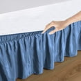thumbnail image 3 of D.N.G. BEDDINGS 1 Piece Wrap Around Bed Skirt, 18 Inch Deep Pocket, 800 Thread Cotton 100% Egyptian Cotton, King Size (76" x 80") Inch, Solid Medium Blue, 3 of 3