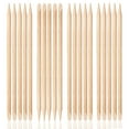 thumbnail image 3 of opvise 100 Pcs Nail Art Cuticle Pusher Remover Orange Wood Stick Pedicure Manicure Tool, 3 of 6