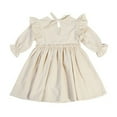 thumbnail image 4 of Toddler Baby Girl Dress Casual Outfits Kids Long Sleeve Spring Fall Dresses 2-6 Years, 4 of 9