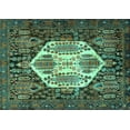 thumbnail image 1 of Ahgly Company Indoor Rectangle Persian Turquoise Blue Traditional Area Rugs, 2' x 4', 1 of 4