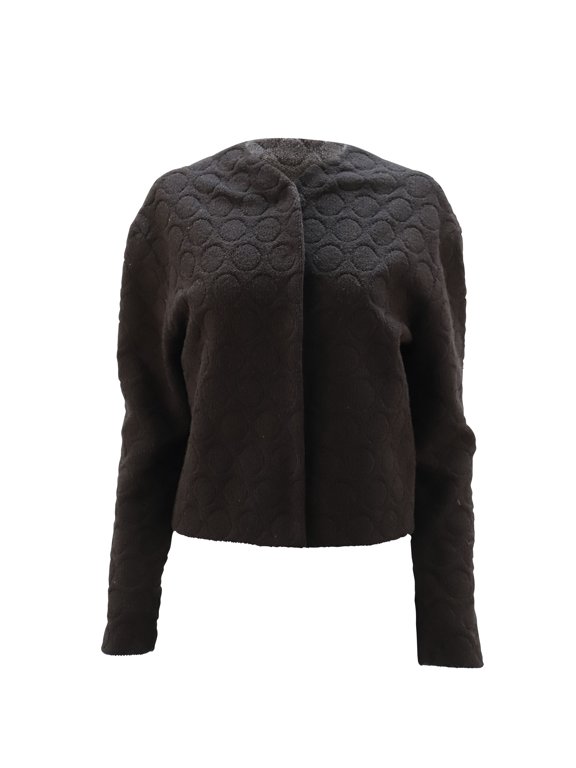 Pre-Owned Marc Jacobs Collarless Jacket in Black Wool